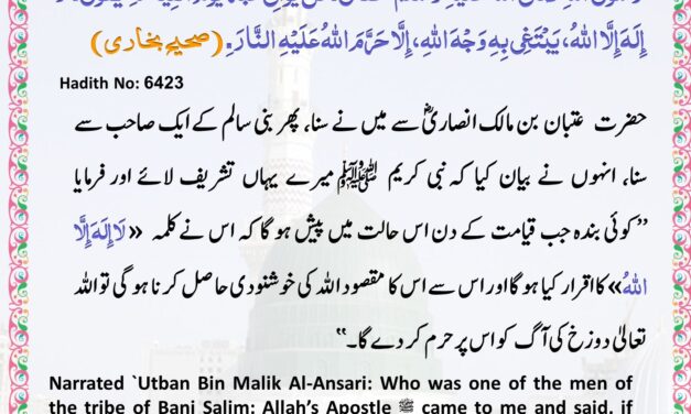 Sahih Bukhari – 6423