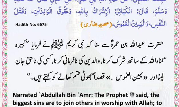 Sahih Bukhari – 6675