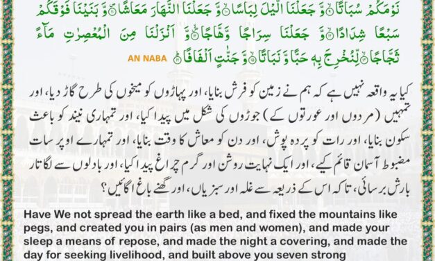 Surah An-Naba – Ayah 6-16