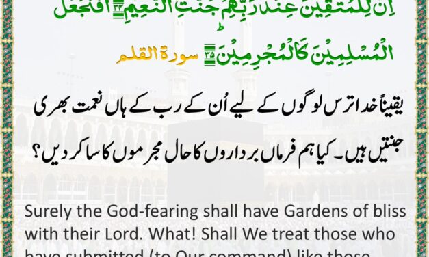 Surah Al-Qalam – Ayah 34-35