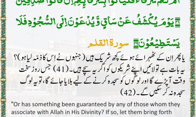 Surah Al-Qalam – Ayah 41-42